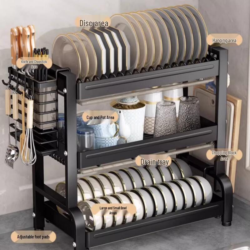 Yunshuang 3-Tier Kitchen Dish Drying Rack