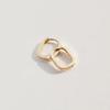 [Worn by Jung Yu-mi] 14k Round Square One-Touch Ring Earrings (14k Gold) S10