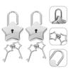 2 Pcs Shaped Padlock Small Locks With Keys For Diary Diy Small Lock Cute Lock Travel Use Decorative Hardware Gift