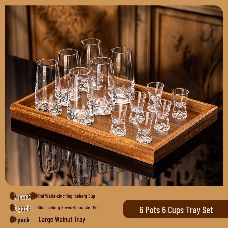 Handmade Crystal Iceberg Baijiu Shot Glass
