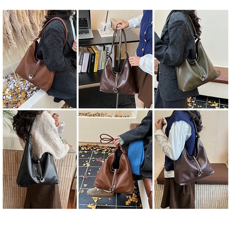 Women's Soft Leather Underarm Bag Handbag