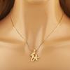 Nidin New Fashion Seahorse/Starfish/Jellyfish/Crab Inlaid Zircon Beach Charms Pendant Necklace For Women Men Jewelry Wholesale