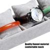 Gray Watch Bracelet Display Tray 4 Grid Slots Holder with Pillows Jewelry Storage Organizer