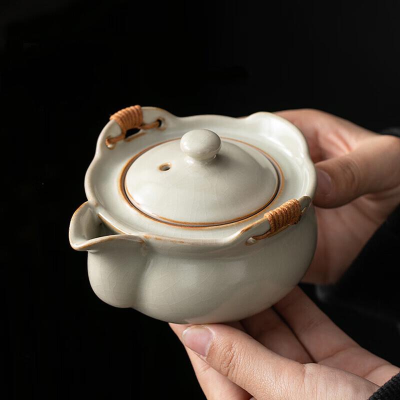 Ru Kiln Beige Teapot with One Cup