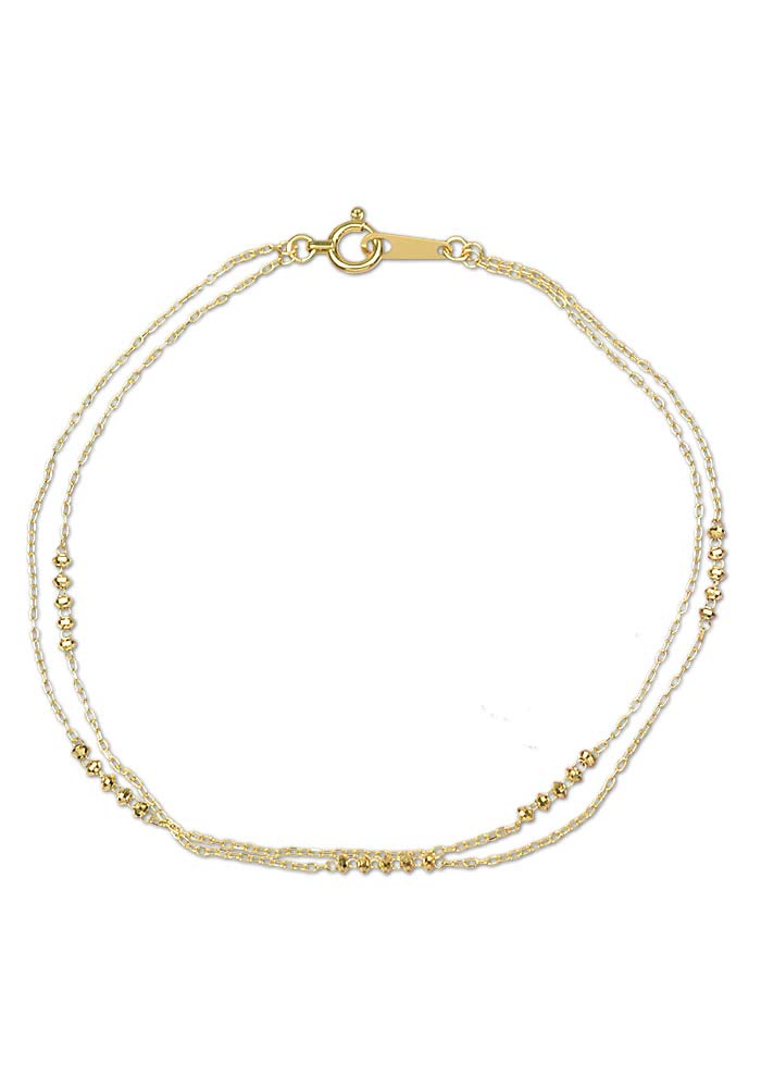 

Leaf 18K K18 Gold Mirror Ball 17cm Quality Assurance Card Bi57 [Four Clover] 2-row Approx. Women s Included