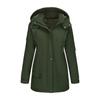 Windproof Fleece Lined Parka Jackets for Women Detachable Hooded Windcheaters Outdoor Hiking Mountaineering Warm Zipper Coats