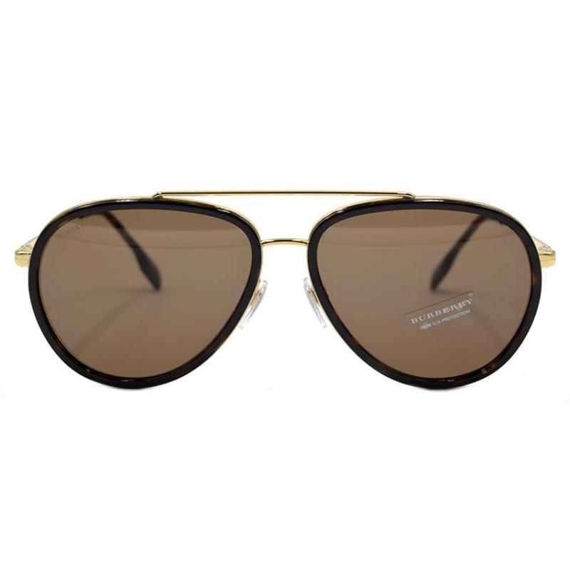 Burberry B. STRIPE Modern Aviator Sunglasses 3125 Men's
