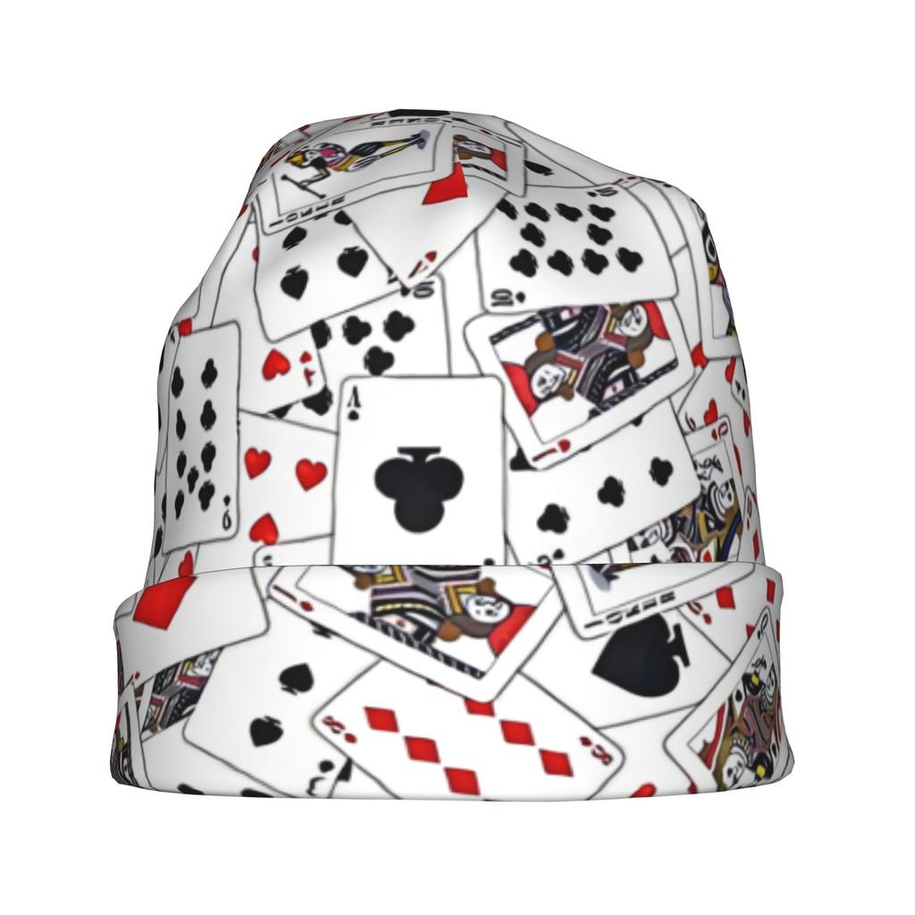 Playing Cards Modern Adult Beanie Designed to with Laid Back Street Style or Elevate Simple Outfits with Understated Edge