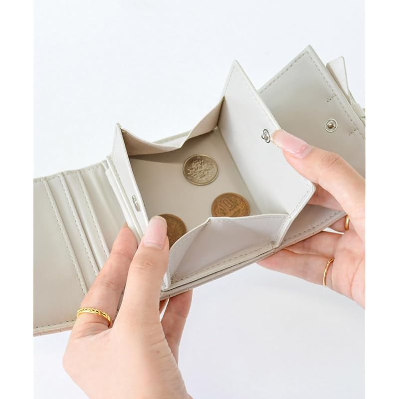 [SecretDoor] pink black trifold wallet ladies trifold wallet compact wallet mini wallet small wallet woman mini Popularity brand cute thin Thin