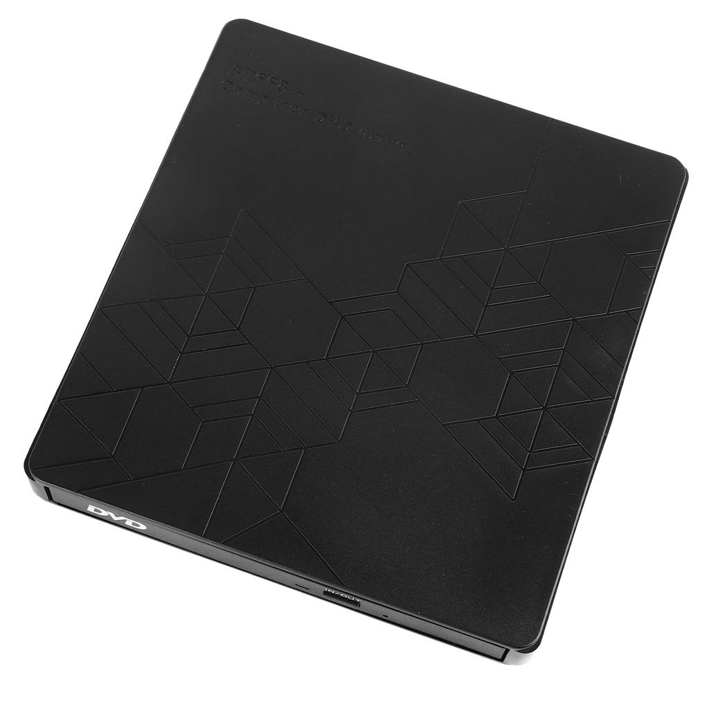 External CD DVD Drive USB Plug and Play Portable Optical Disk Drive with Storage Card Slot for