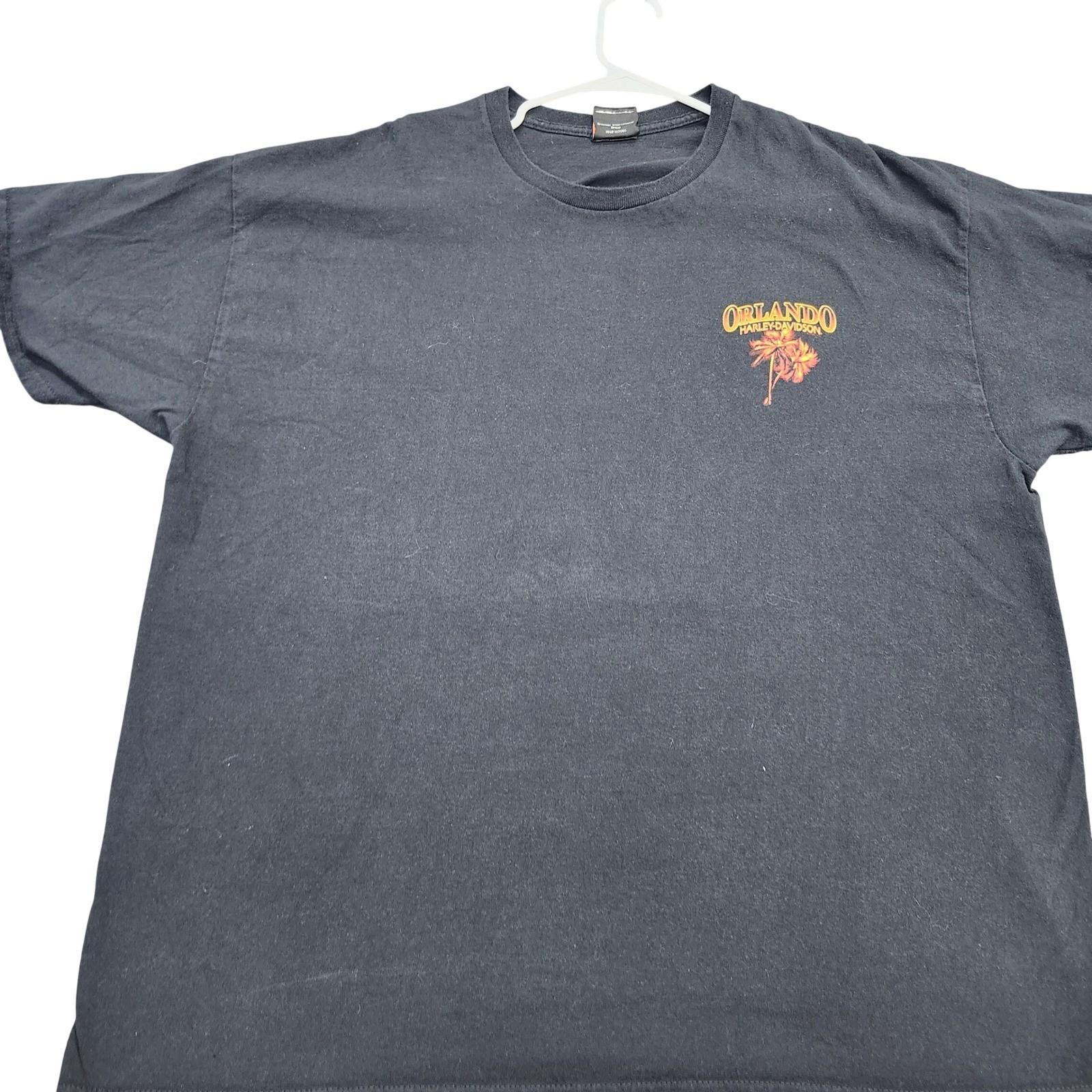 Harley-Davidson Orlando Florida Sunset Graphic Black Mens 2XL 2022 Unisex T-Shirt XXXL