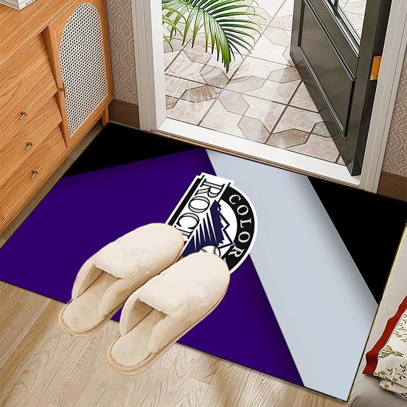 Rockies Baseball Rug Office Carpet Non-Slip Mat, Chair Rug Floor Covering for Gaming, Bedroom, Living Room , Home Decor Christmas Gift