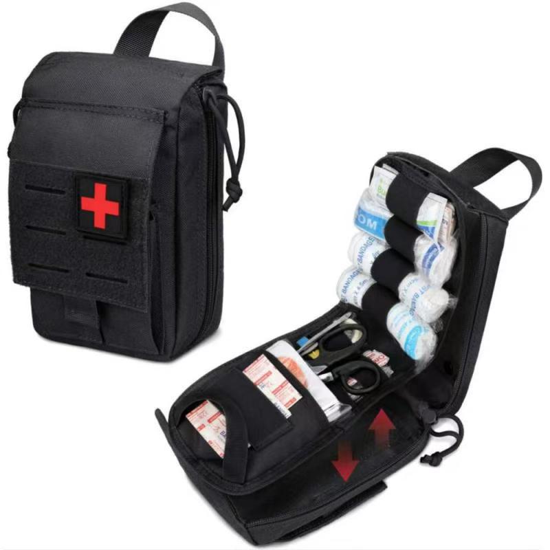 Camouflage MOLLE Tactical Medical Pouch: Multifunctional First Aid & Lifesaving Kit for Outdoor Adventures and Mountaineering