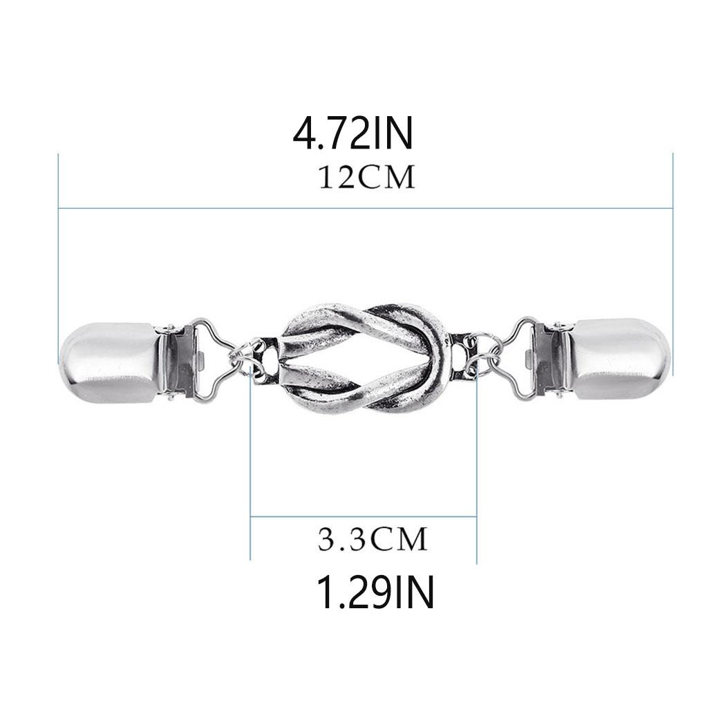 Accessory Decoration Shawl Collar Cardigan Clothes Brooch for Blouse Female Tightening Sweaters Chain Clip Shirts Clips