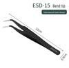 Bent Tip Stainless Steel Precision Tweezers: Fine-Point, Anti-Static Tool for Hair, Acne, Bird's Nest Picking, and Repair.