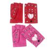Stage Performance Leather Women Man Half-Finger Rivet Gloves Nightclub Dance Fashion Punk Hip-Hop Half Finger Mittens