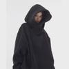 "Unisex High-Collar Hooded Sweatshirt - American Trendy Niche Design, Loose Fit for Men and Women"