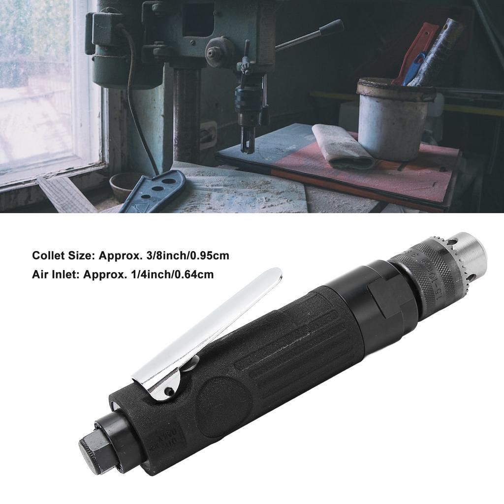 Air Power Drill 3/8 Inch Straight Pneumatic Drill Pneumatic Drilling Engraving Polishing Tool