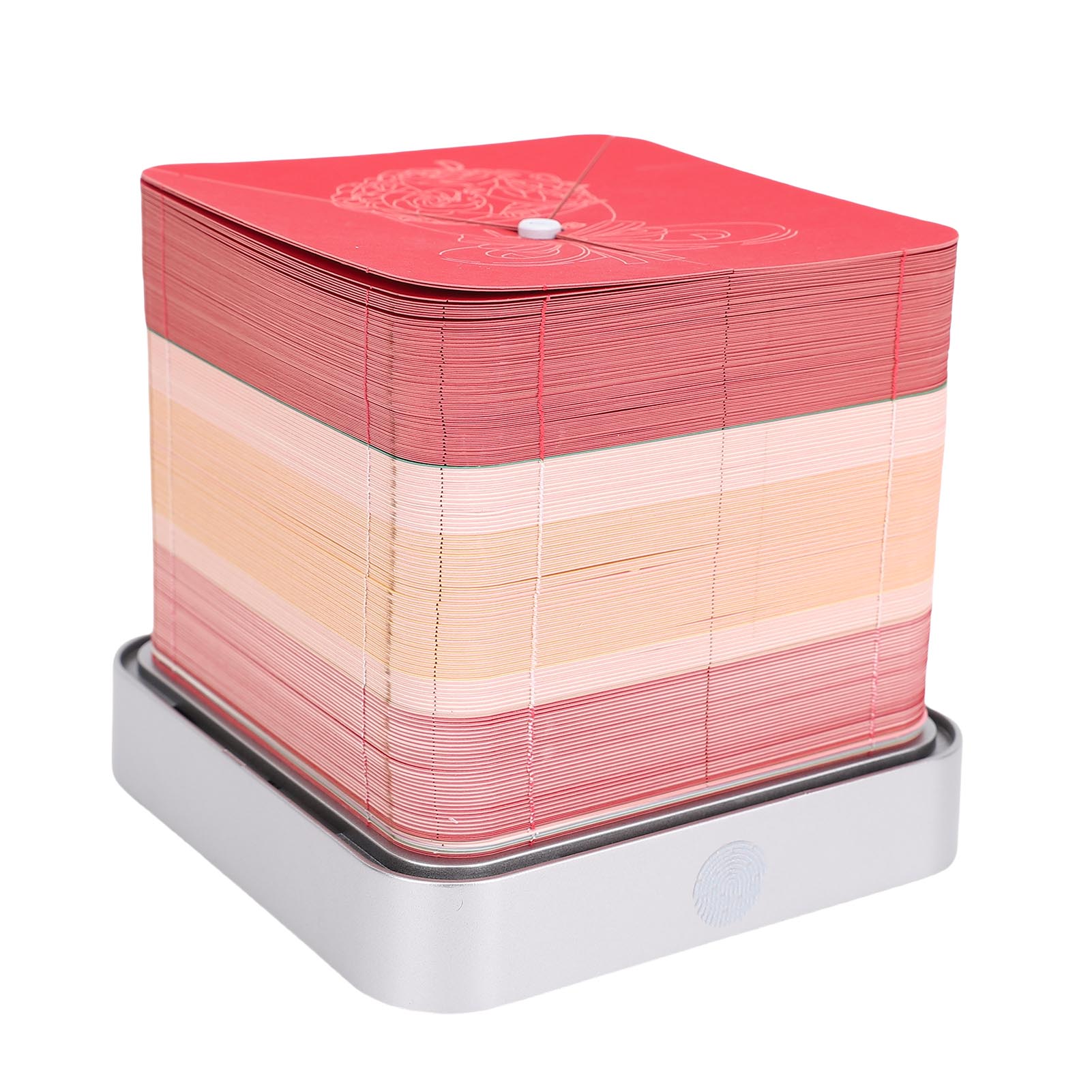 

3D блокнот для записей «Букет роз» со светом, календарь 2026, бумага для вырезания, отрывной блокнот с 3D-артом, скульптура для декора рабочего стола красный