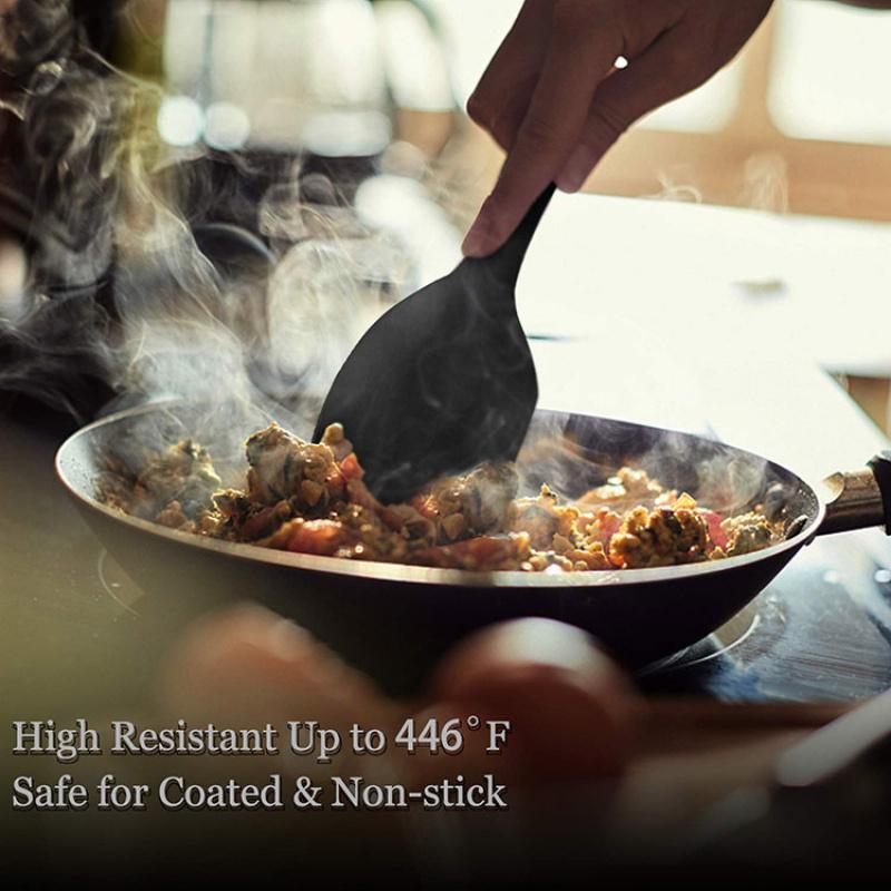 Set di 6 spatole in silicone per uso alimentare, spatole antiaderenti resistenti al calore, per cucinare e mescolare strumenti di cottura