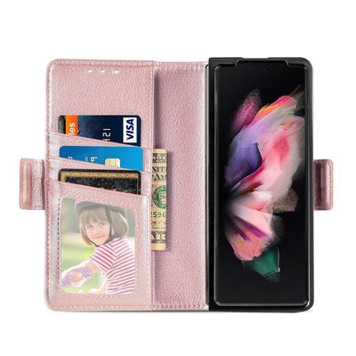 Luxury Leather Protection Cover For Samsung Galaxy Z Fold 4 5G Case With Pen Holder Shockproof Phone Cases Coque Fundas (No Pen)