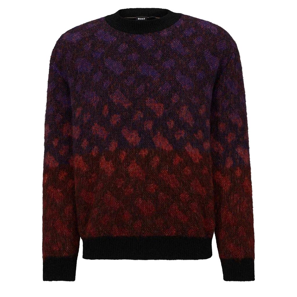 Boss Mens Geometric Regular Jumper