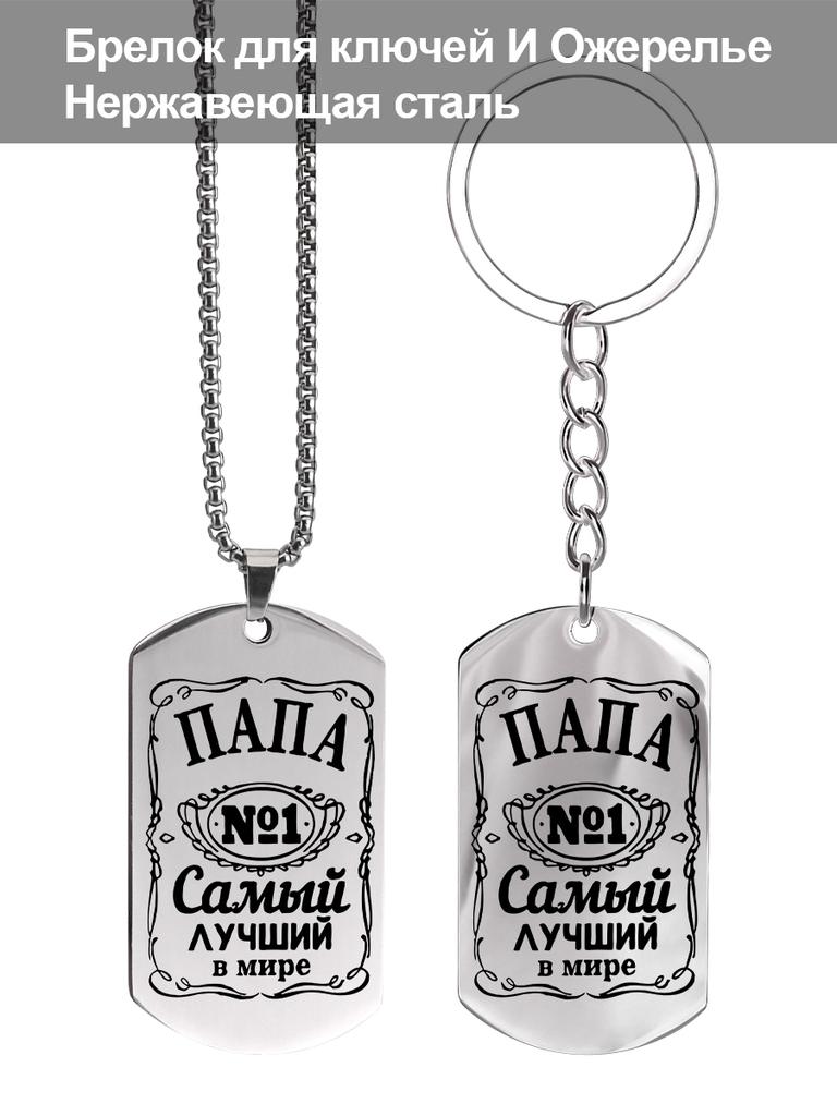 A Gift for Dad—The World's Best Dad (Stainless Steel Keychain Pendant)