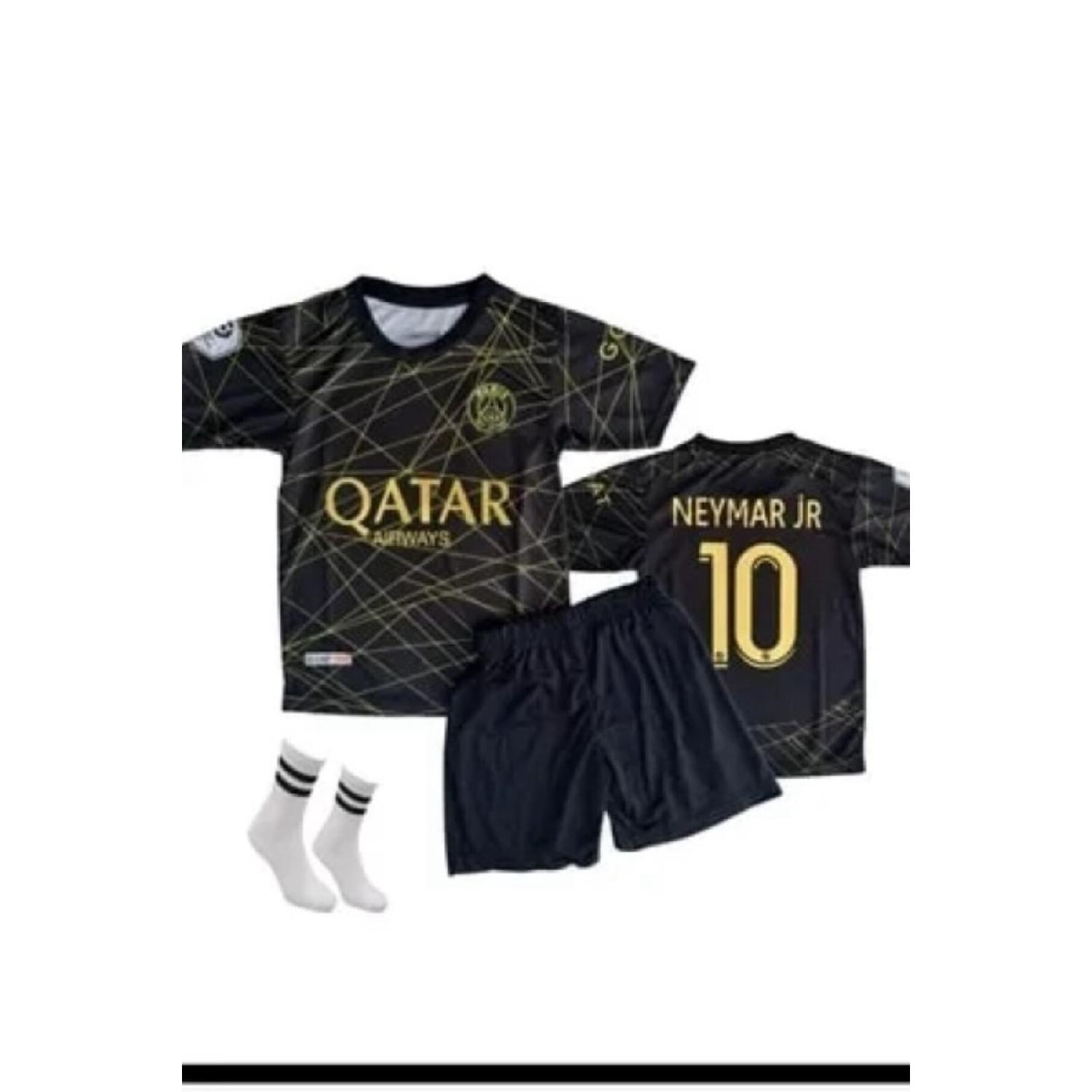 

Комплект из 4 детских футбольных майок нового сезона Neymar желто-черного цвета