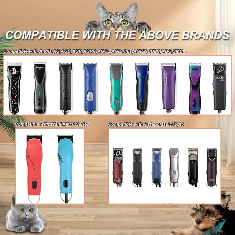 Toelettatura Professionale per Cani con Lama Ceramica Staccabile Compatibile con Andis/Oster A5/Wahl Serie KM Clippers per Animali