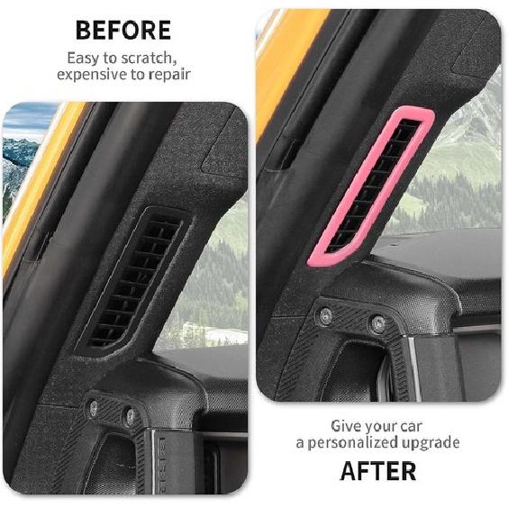 Pink Front Left&Right Side A-pillar Air Vent Cover Trim For + Ford Bronco US