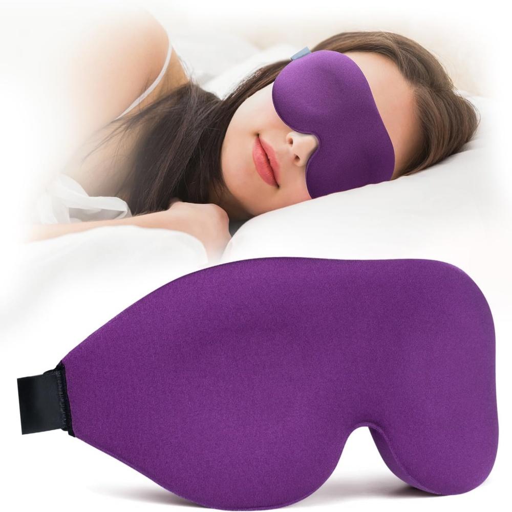 3D Eye Patch 100% Light Blocking Eye Mask Contoured Sleep Mask Soft Skin-Friendly Material Breathable Eye Cover for Travel Rest