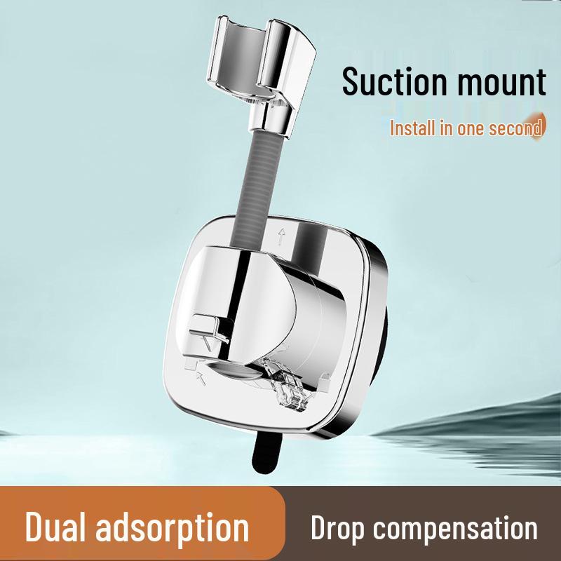 Adjustable No-Drill Shower Head Holder with Suction Cup