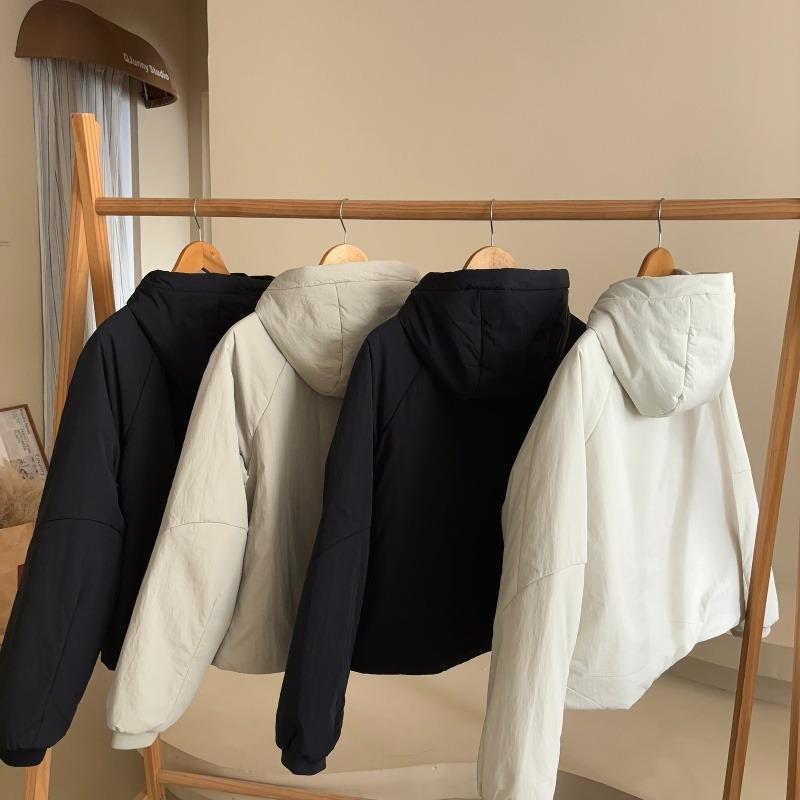 Lulu Sporty Women's Hooded Windproof Cotton Jacket - Casual, Versatile, High-End Outerwear