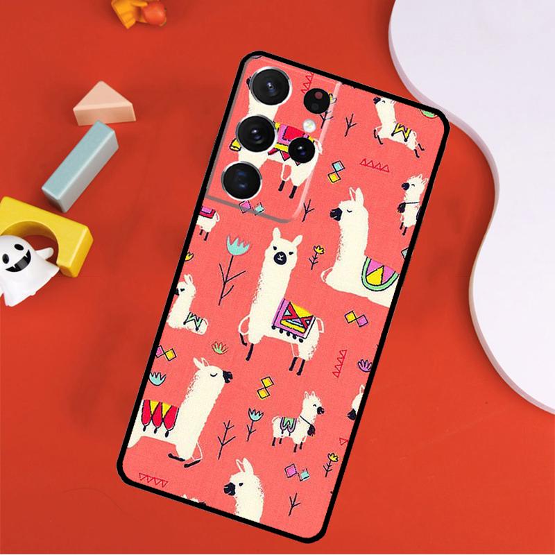 alpaca Llama Phone Case For Samsung Galaxy S25 Ultra S24 Ultra S9 S10 S20 S21 S22 S23 Plus S24 FE Cover