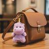 Stuffed Animal Hippos Plush Ornaments Lifelike Purple Hippos Plush Toy  Keyrings Accessories