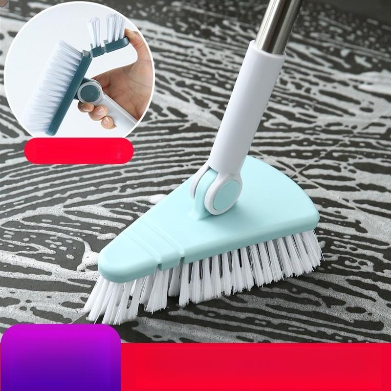 

Треугольная щетка для пола с длинной ручкой, щетка с жесткой щетиной, щетка для углов стен и щелей, щетка для плиточного пола, щетка для ванной комнаты, щетка для унитаза, щетка для пола синий
