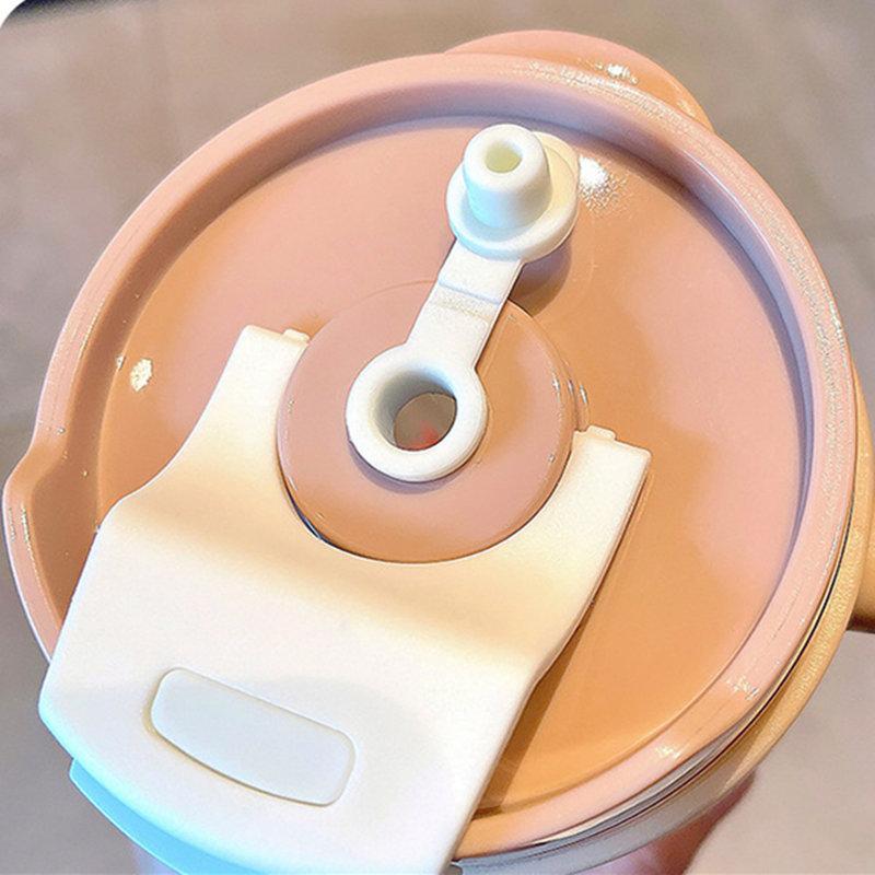 Gobelet avec couvercle et paille et poignée 920ML Grande capacité Tasse pour femmes adultes Tasse à café pour voyage Bouteille d'eau en plastique Sans BPA