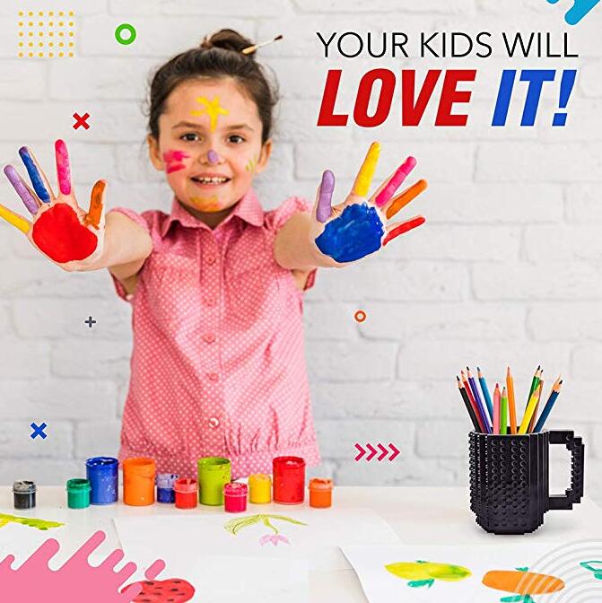 350ml Funny Build A Brick Mug Novelty Coffee Mugs/Cups Tea Beverage Cup DIY Block Puzzle Mug