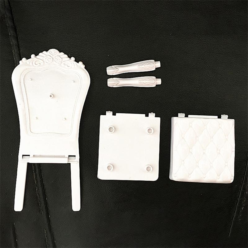 Dining&Office Chair Table Furniture Set for Dollhouse Toys Asseccories Kitchen Food Miniature Kids Gift Classic Toy