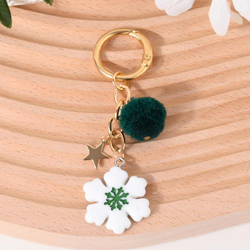 New Christmas Tree Santa Claus Keychains Bag Charm For Women Exquisite Bag Pendant Car Key Ring Jewelry Christmas Gift