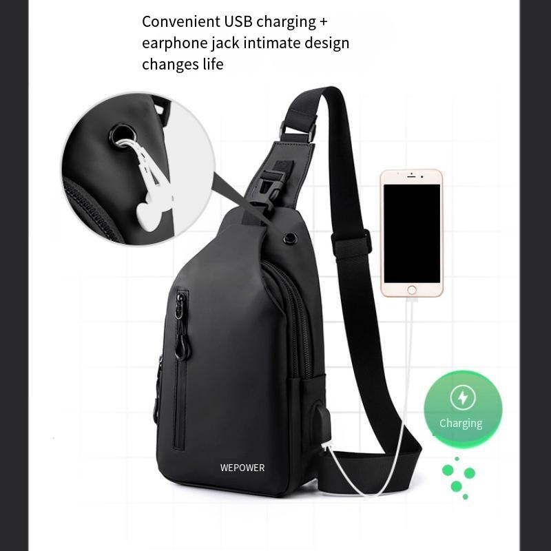 Brusttasche Freizeit Große Kapazität Schulter Umhängetasche Koreanische Motorradtasche Anti-Spritzschutz Anti-Diebstahl-Trend-Rucksack