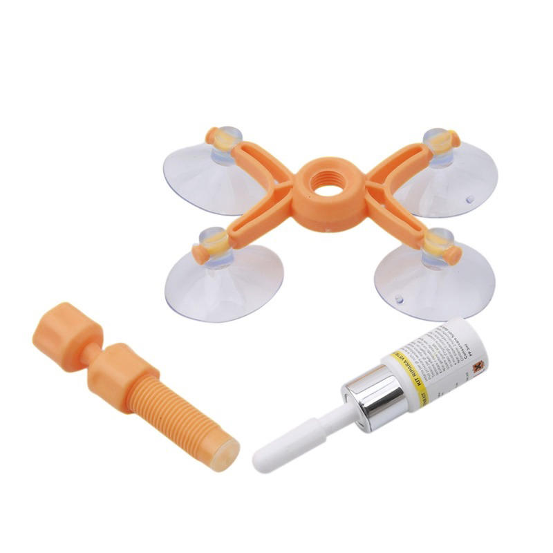 

1 set Car Window Glass Crack Chip Windscreen Windshield Repair DIY CarTool Kit Set Stainless Steel Construction Anti Rust Easy to Fast Delivery One Size помаранчевий