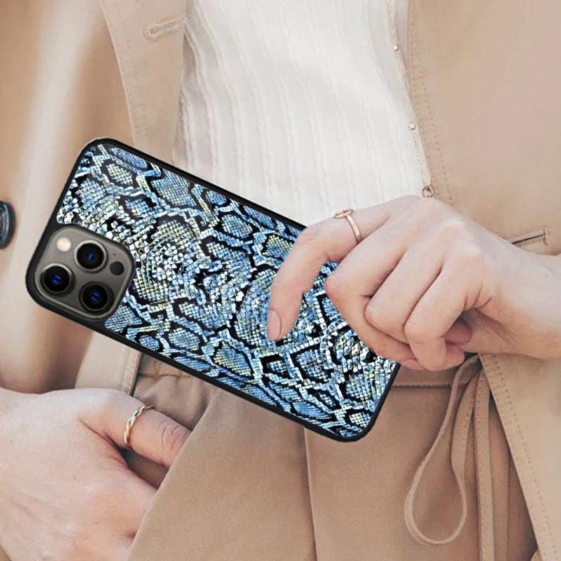 

Snake Skin Print Magnetic Phone Case For APPLE iPhone 17 Air 16 14 13 12 Pro Max 15 Plus Wireless Charge With MagSafe Cover iPhone 13mini