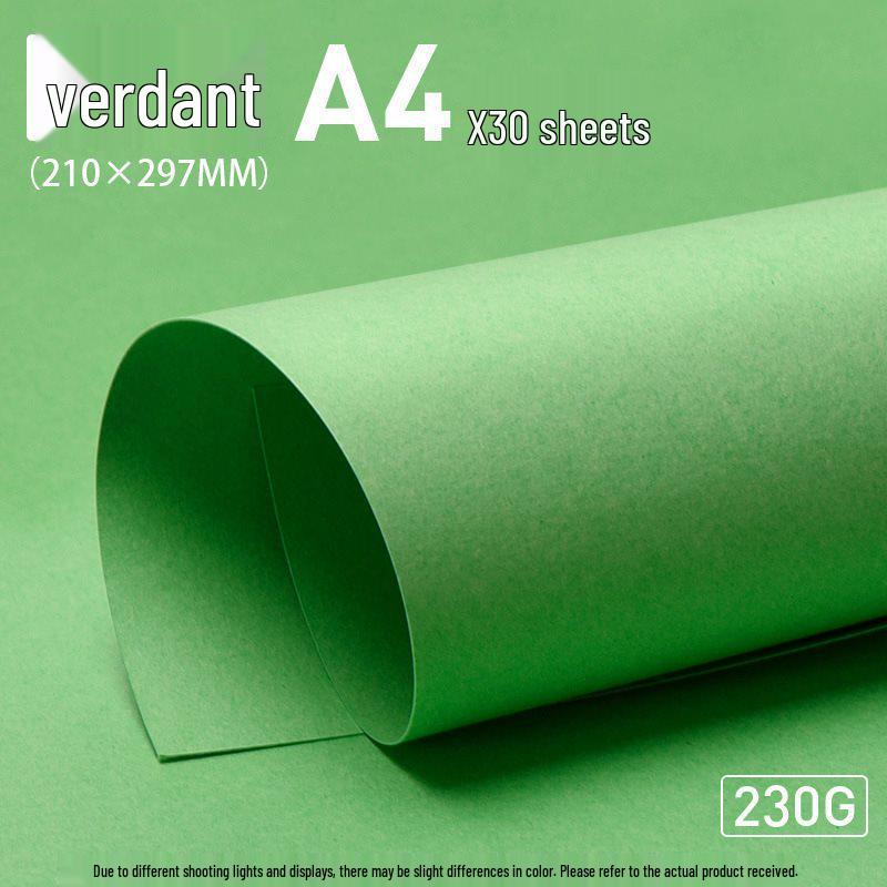 Yuanhao Green Series Cardstock: Light, Dark, Army, and Forest Green - 4k Colored Paper for A4 & A3 Backgrounds and Kindergarten DI.