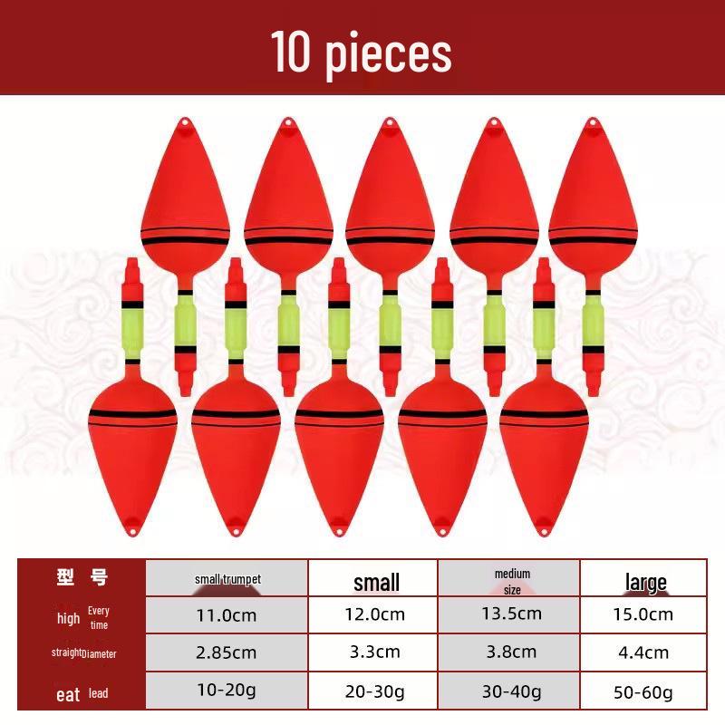 Flotador de Pesca Luminoso de Barriga Grande para Lanzamiento Largo para Mar y Carpa Plateada