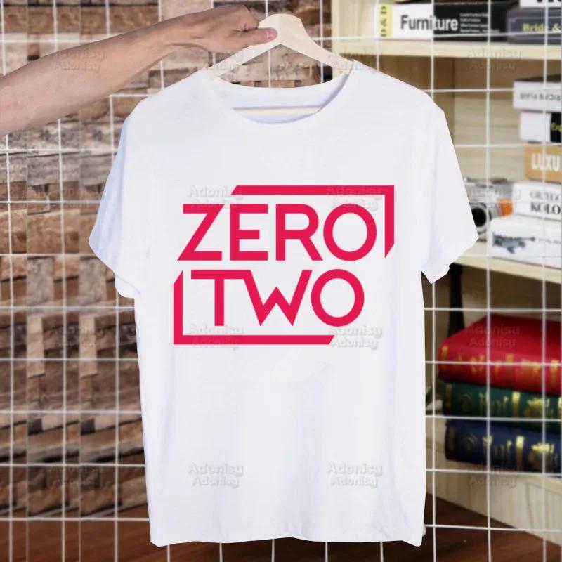 ZERO TWO Men's T-shirts Funny Hip Hop Summer Women Men Darling In The Franxx Anime Tshirts Streetwear Ulzzang Harajuku T-Shirt