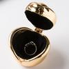 Mini Jewelry Storage Box Inlaid Gem Polishing Organizer Flower Shape Portable Alloy Storage Earrings Ring Dresser Decorative