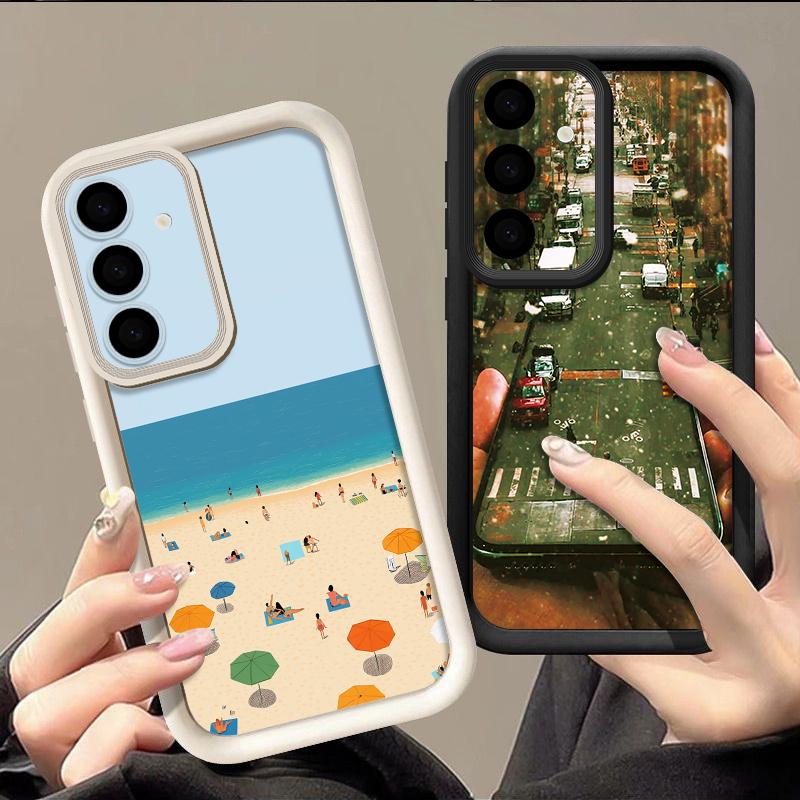 Beach Coast Print Case For Samsung A57 A37 A27 A17 S26 Ultra S25 FE A56 A36 A26 A16 A55 A35 A25 A15 A54 5G S21 S22 S23 S24 Plus Shockproof Cover
