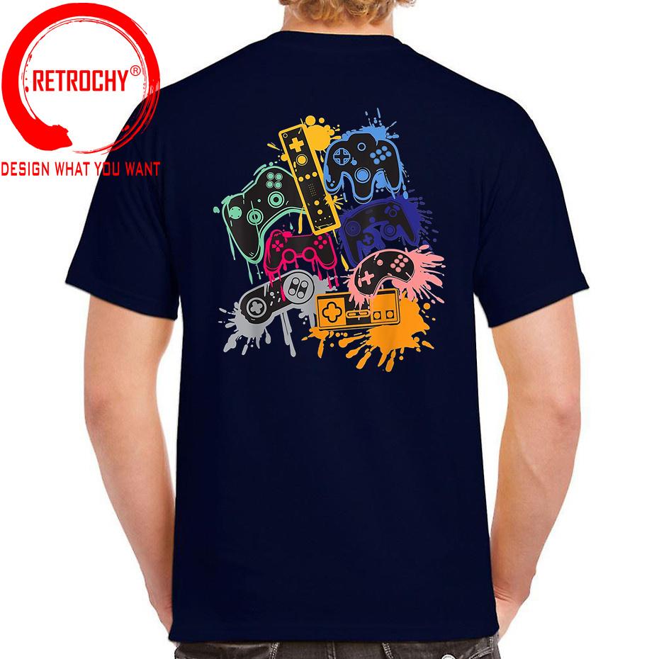 Splash Ink Art Control All The Things Video Game Controller TShirt Unisex Graphic T Shirt Unisex Clothing Fashion Casual Tee Shirt