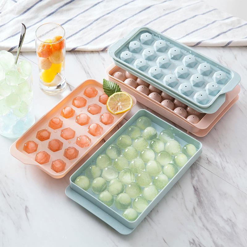 18/33 Grid Silicone Mold Ice Tray Ice Mould Home Bar Cooler Tools Party Use Round Ball Chocolate Mold Kitchen DIY Ice Cube Maker